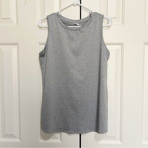 Gray Exercise Tank Top Medium Activewear Running Workout